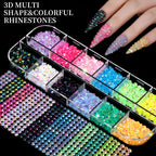 Fandamei nail art pearls and floral charms assortment