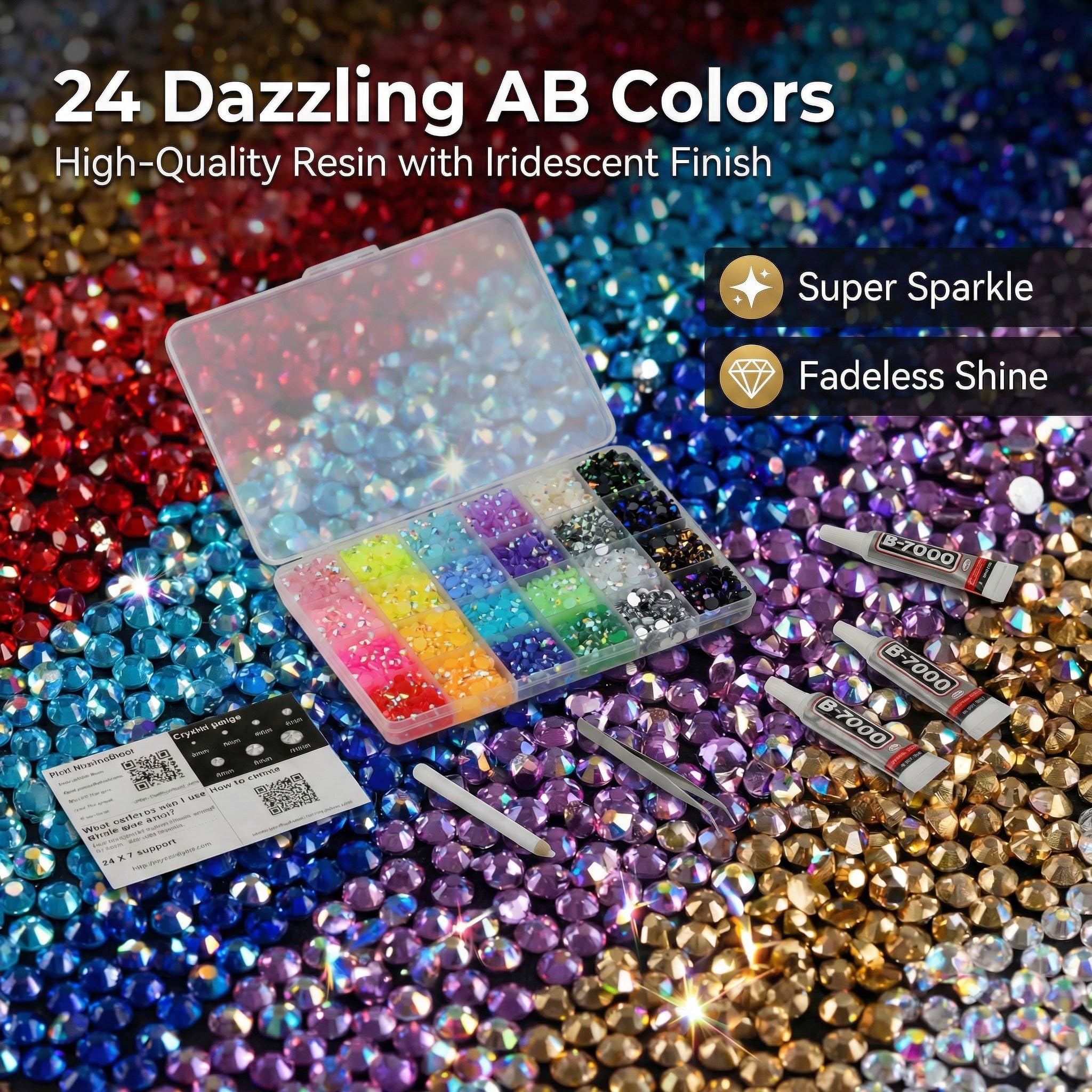 Tools included in Worthofbest bedazzling kit