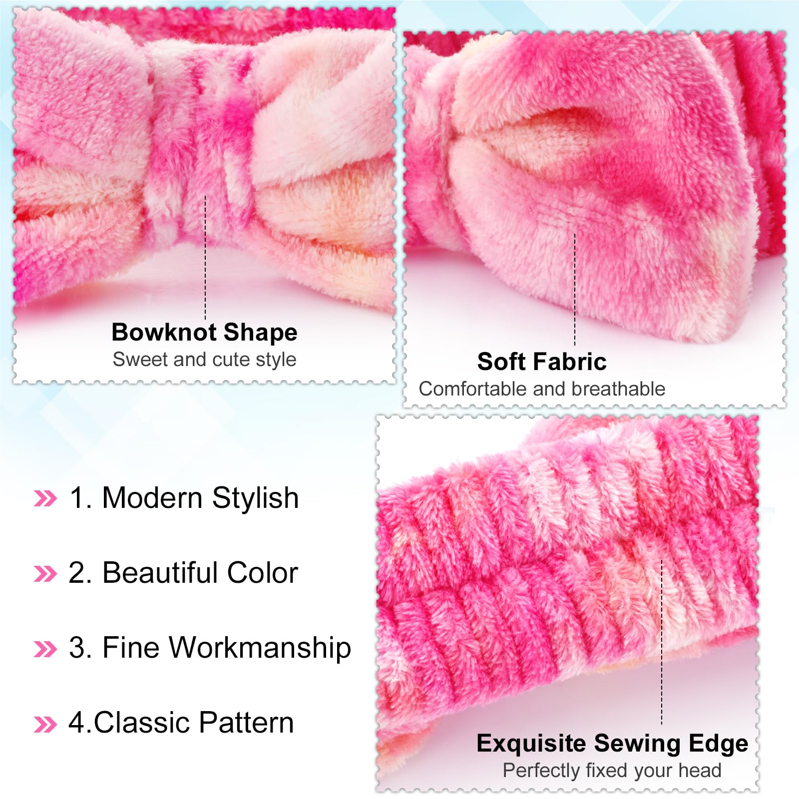 Wteehn skincare hairband and wrist towel set components