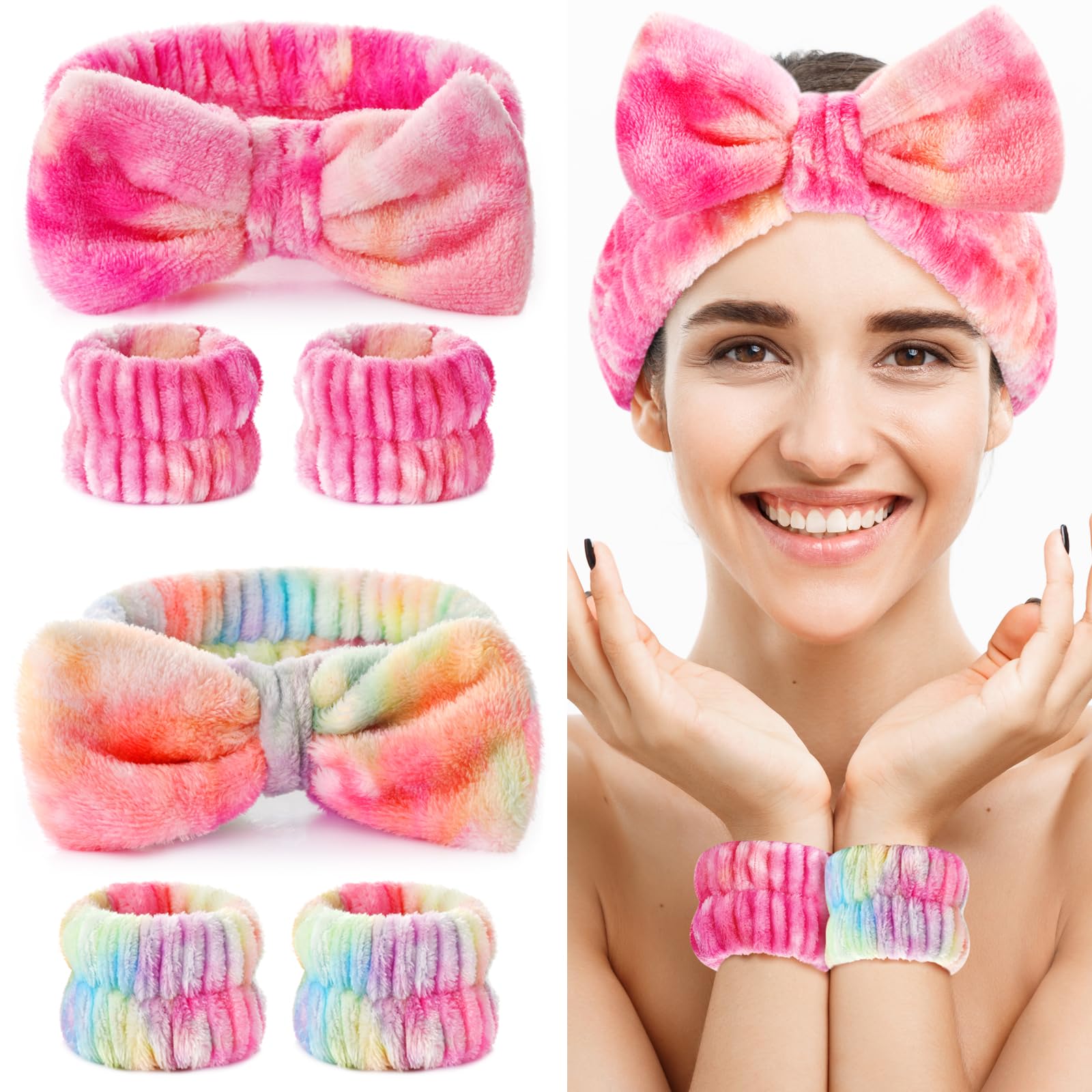 Wteehn soft coral fleece spa accessories for women