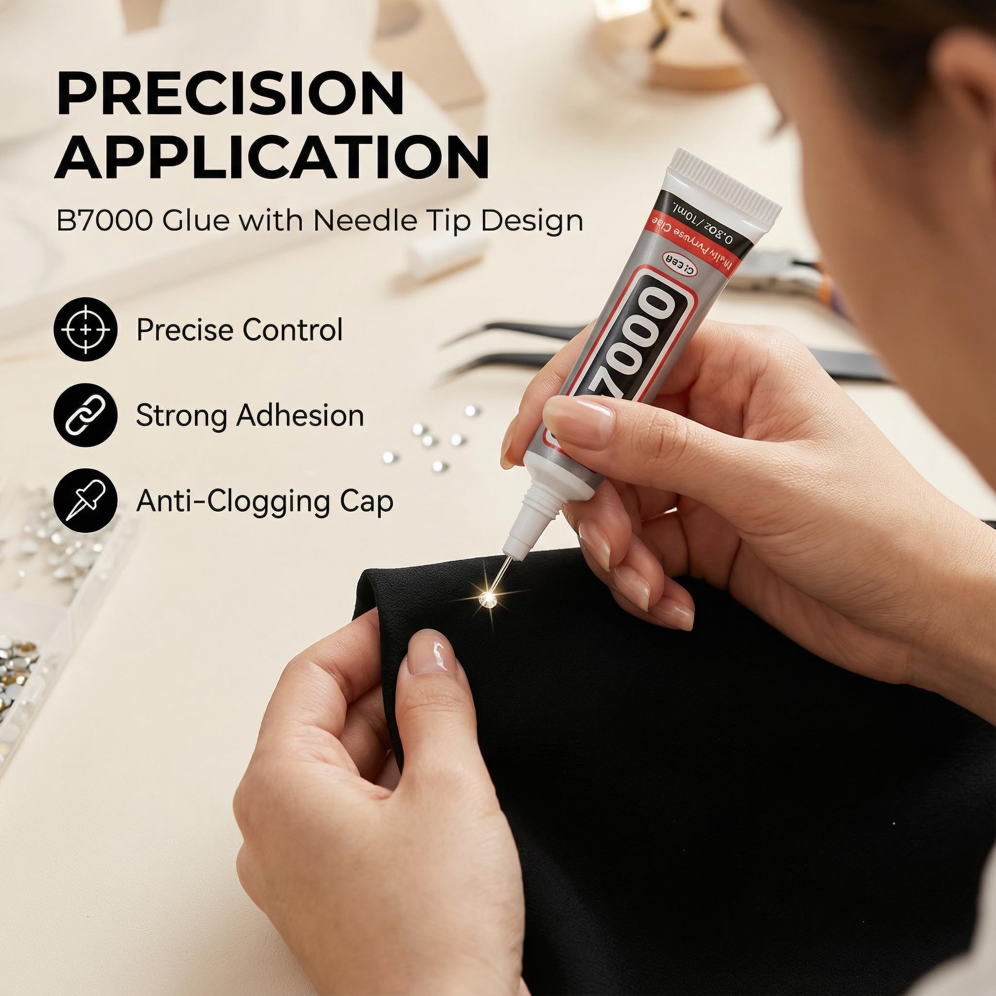 Worthofbest rhinestones for nail art and clothing