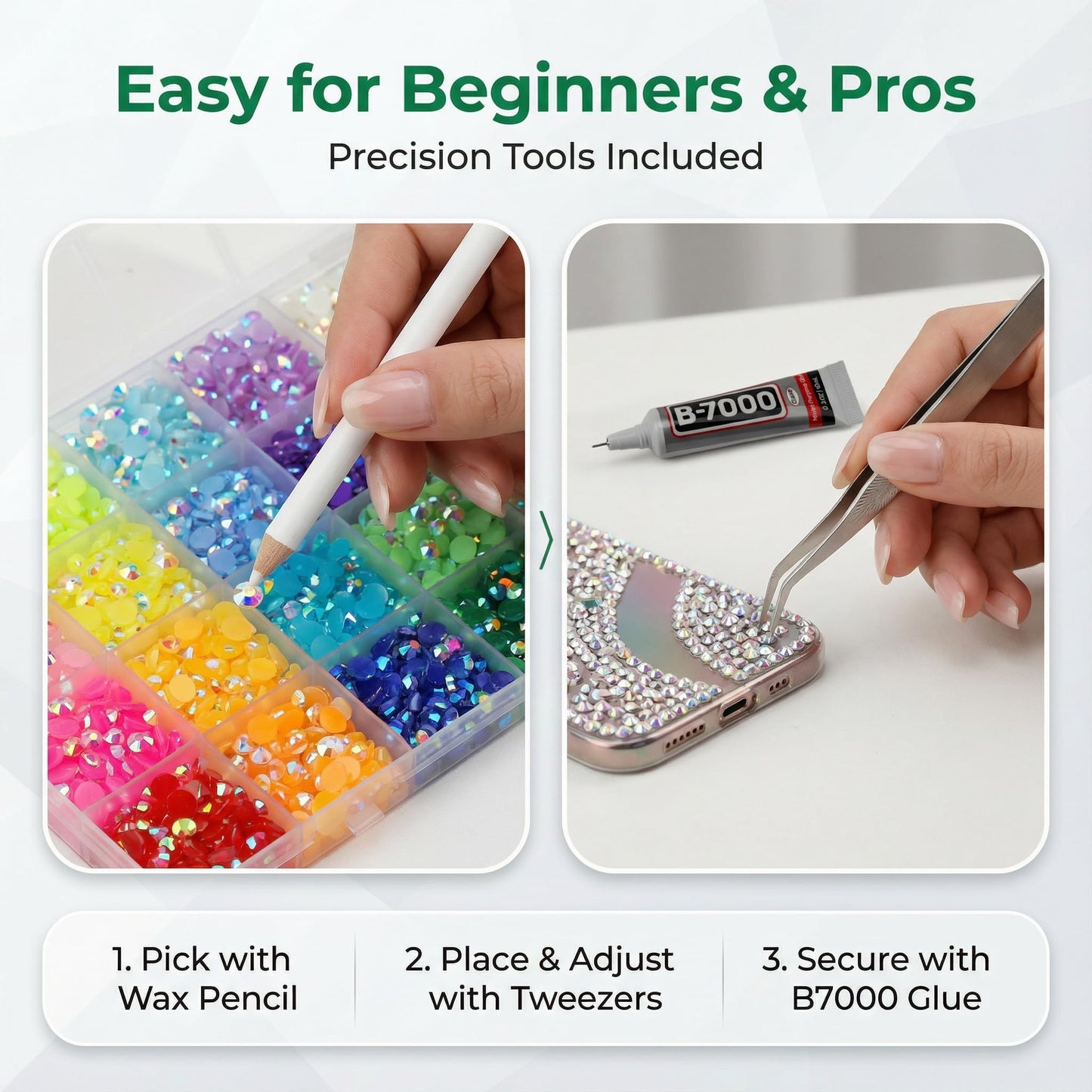 40 grid storage box for Worthofbest rhinestones