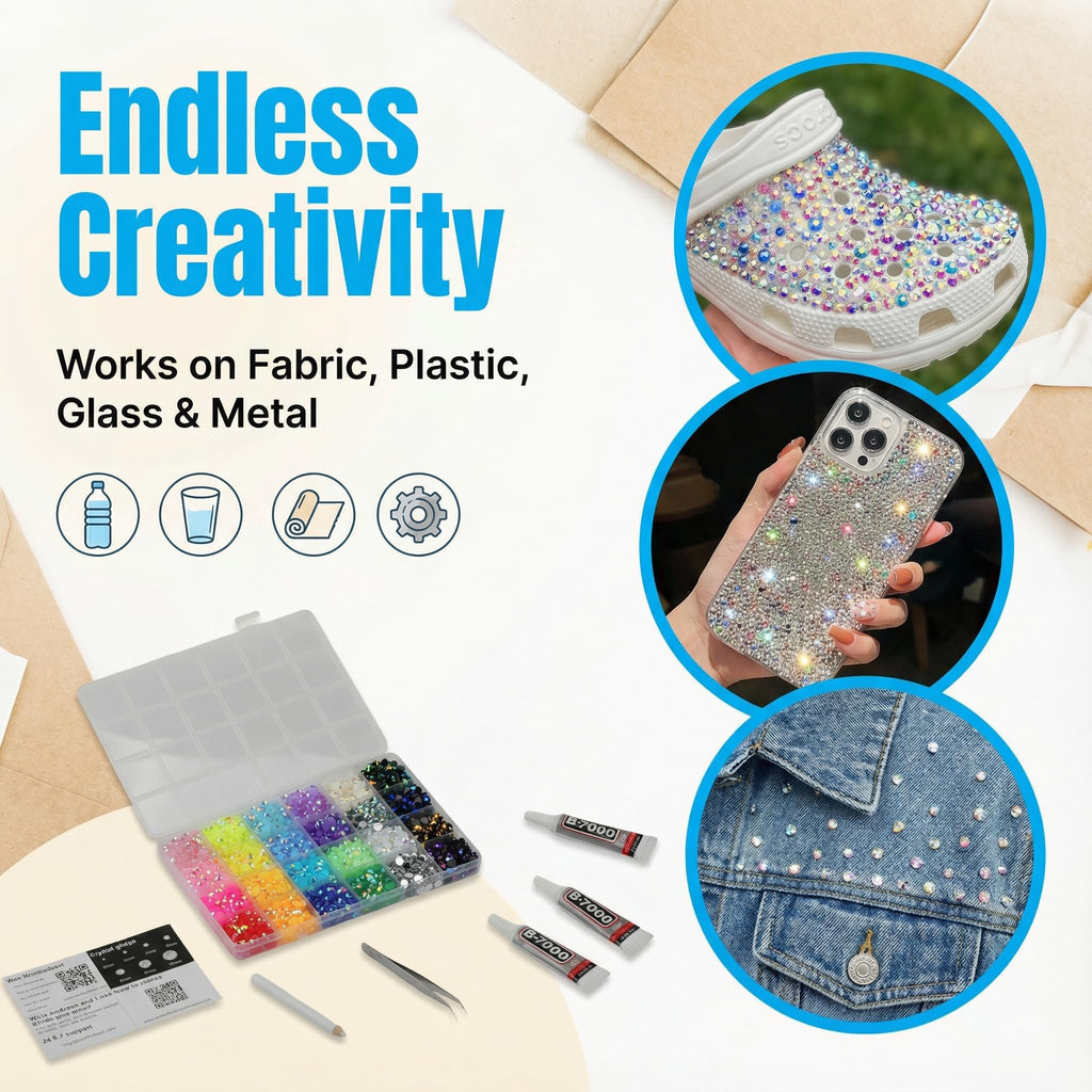 Packaging overview showing complete all-in-one craft supply set