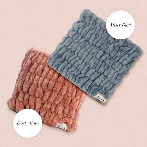 Misty blue Kitsch spa hairband for daily skincare