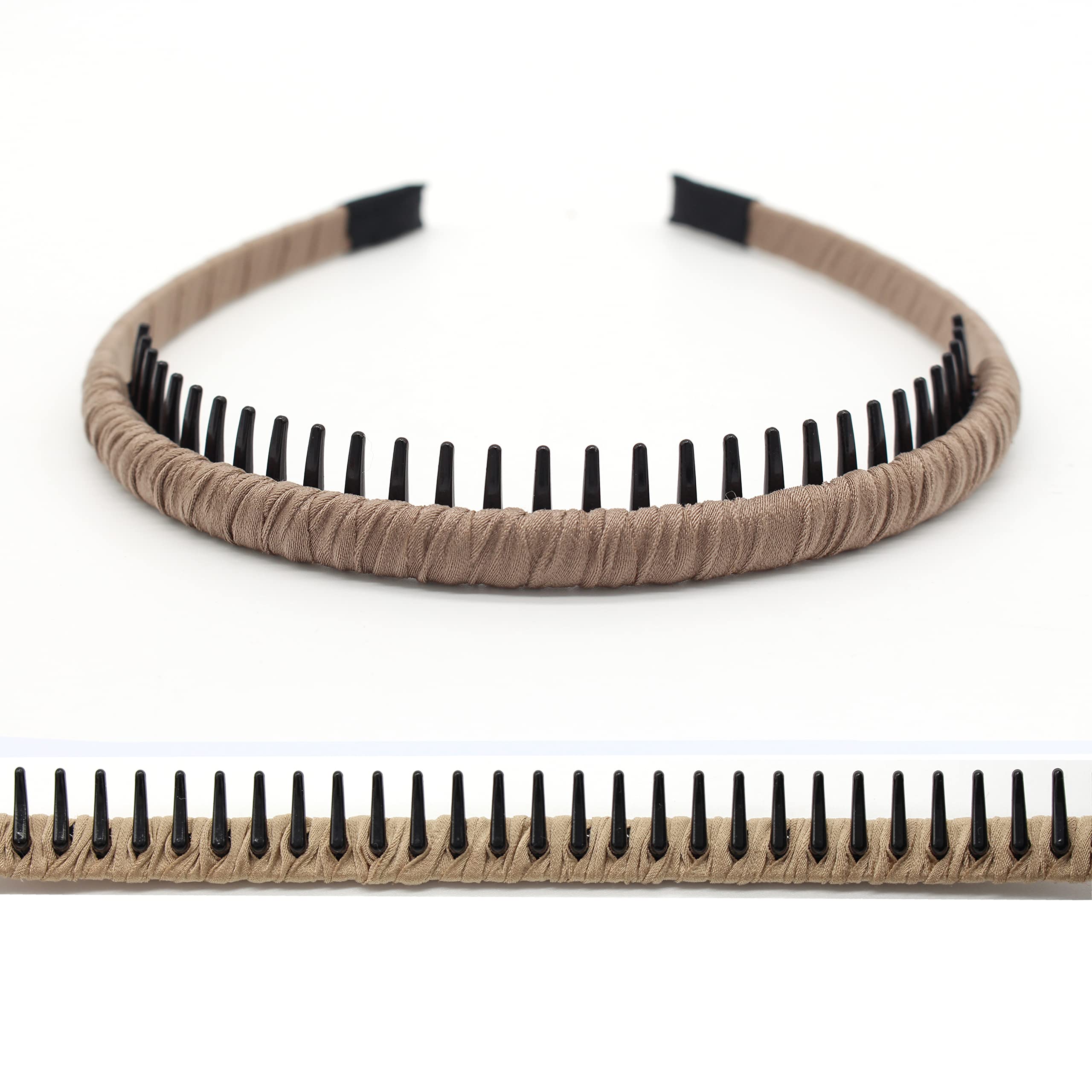 Wovowowo zig zag headbands demonstrating non slip grip on hair