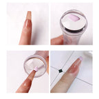 Using clear silicone stamper for professional DIY nail art