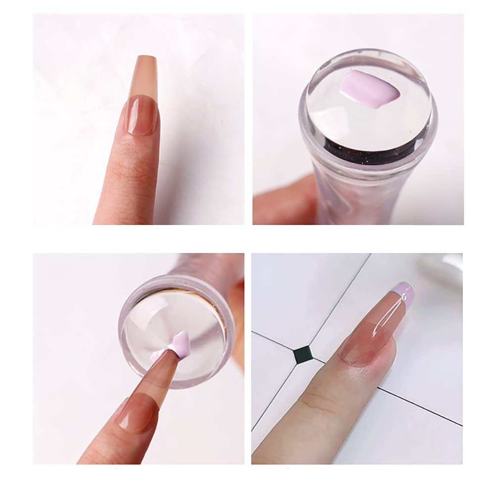 Using clear silicone stamper for professional DIY nail art