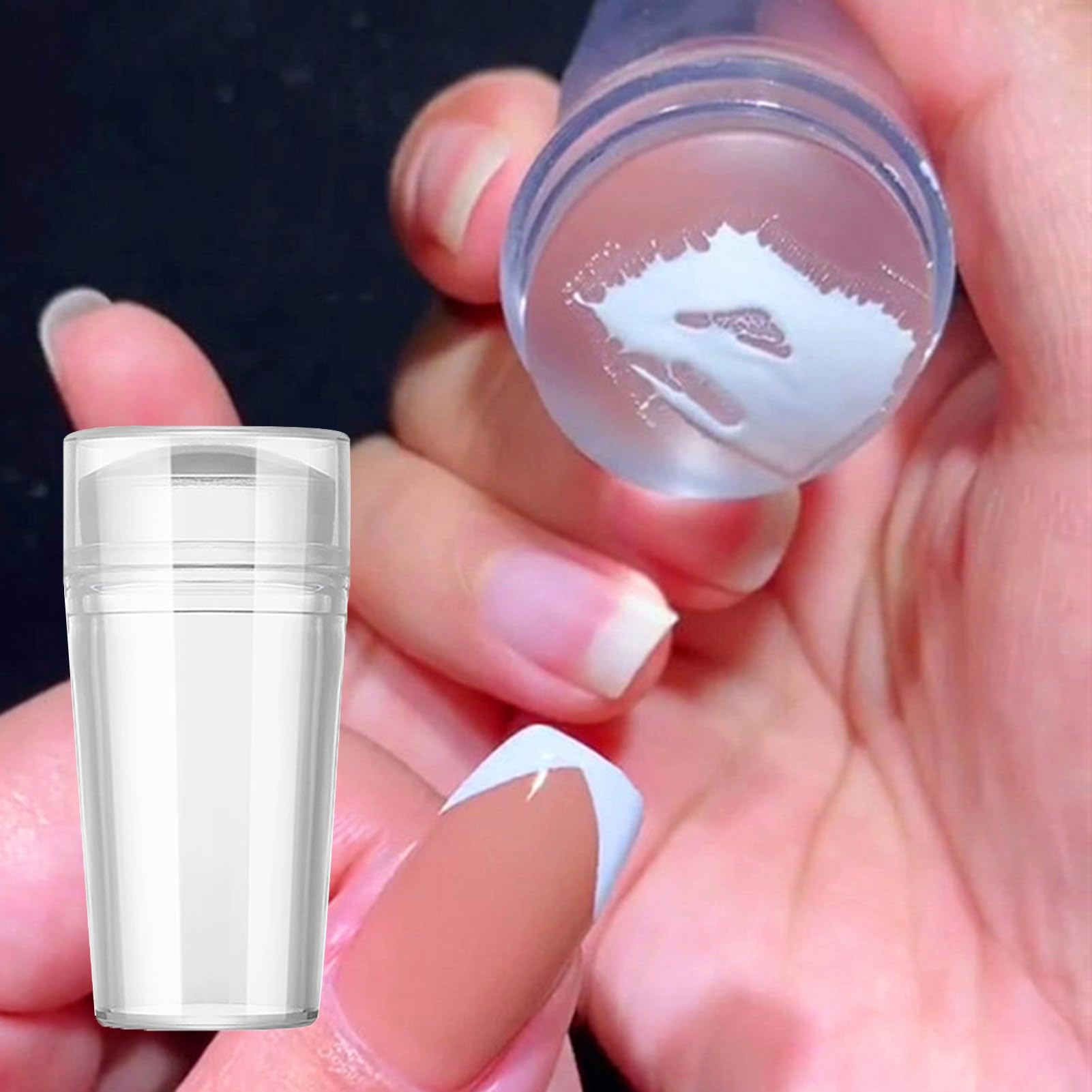 Using Vonrui stamper for perfect French tip manicure