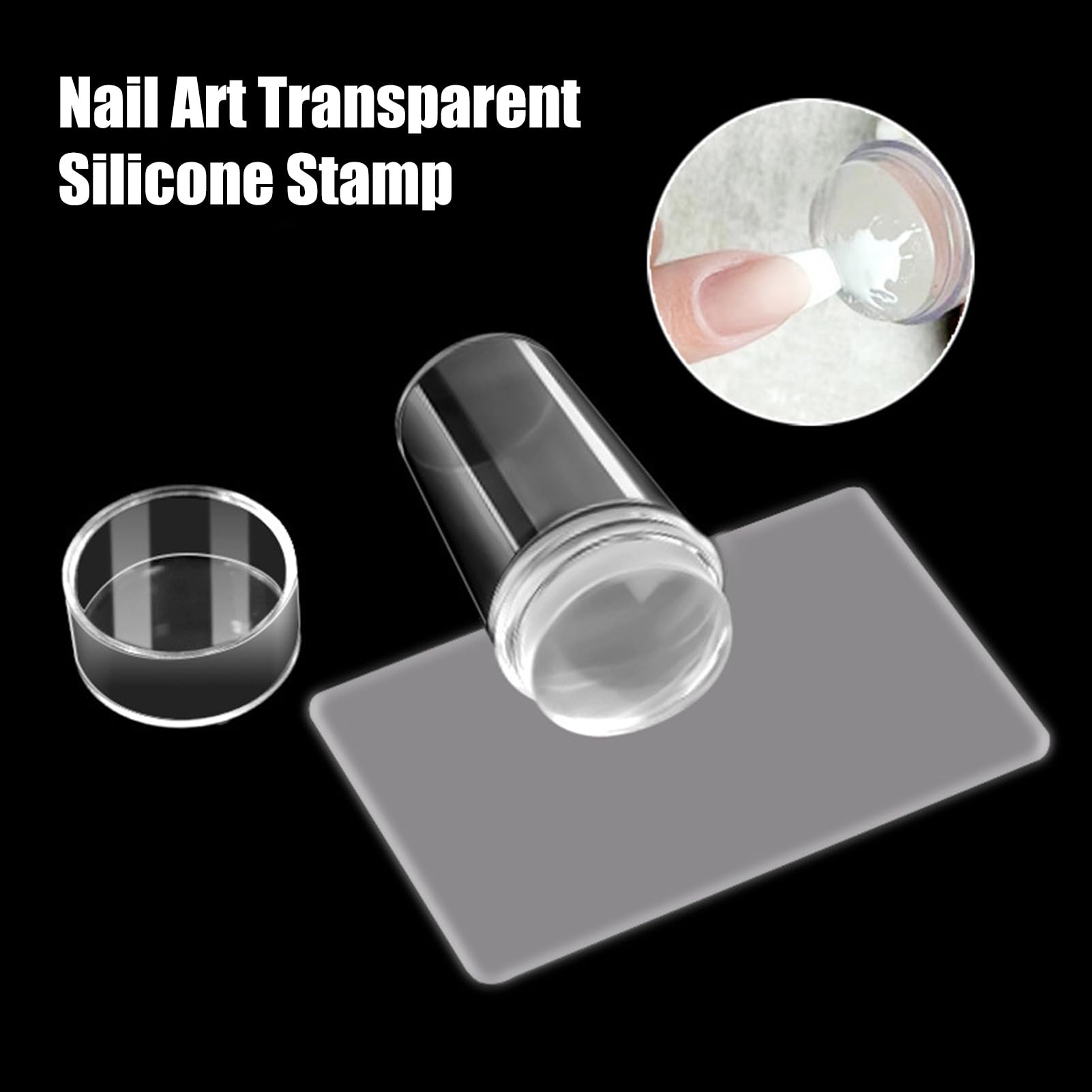 Transparent silicone stamper head detail