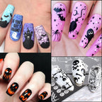 Full 8 piece horror themed nail art stamping set