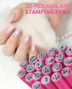 Detailed view of Geyynow nail art stamp pen silicone tip