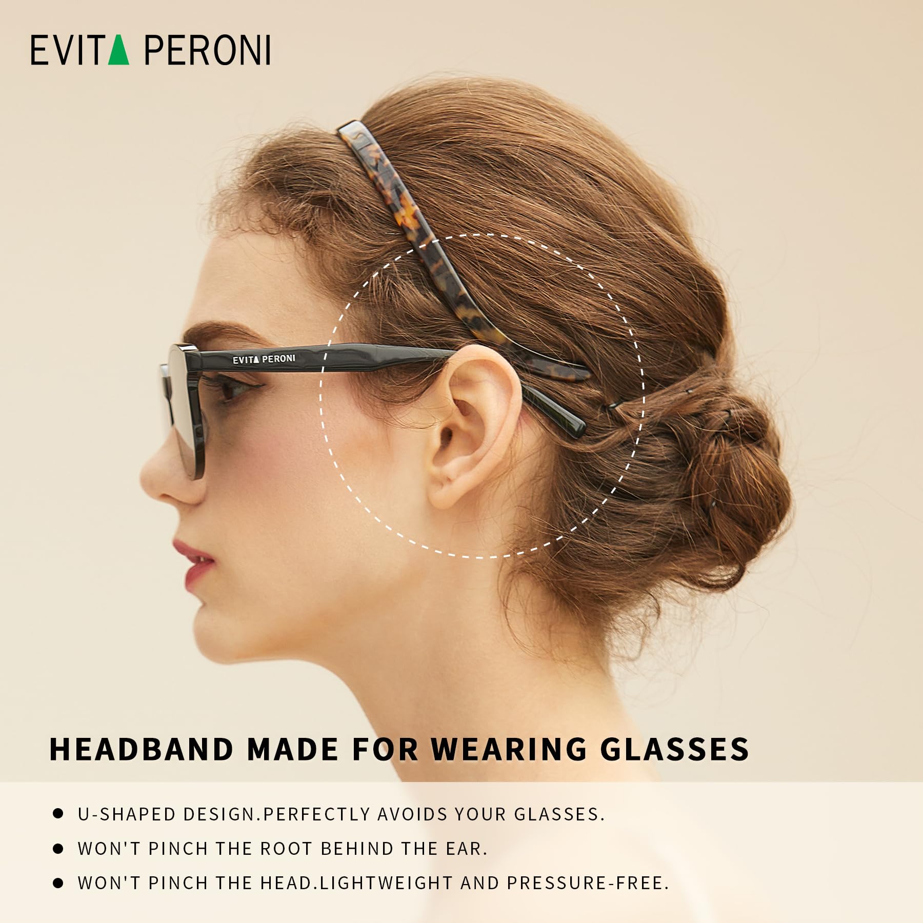 Evita Peroni eyewear-friendly hair band on a mannequin