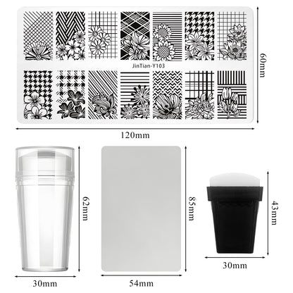 Silicone jelly stamper and scraper tool for nail art