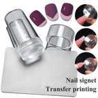 Close up of geometric and lace nail design templates