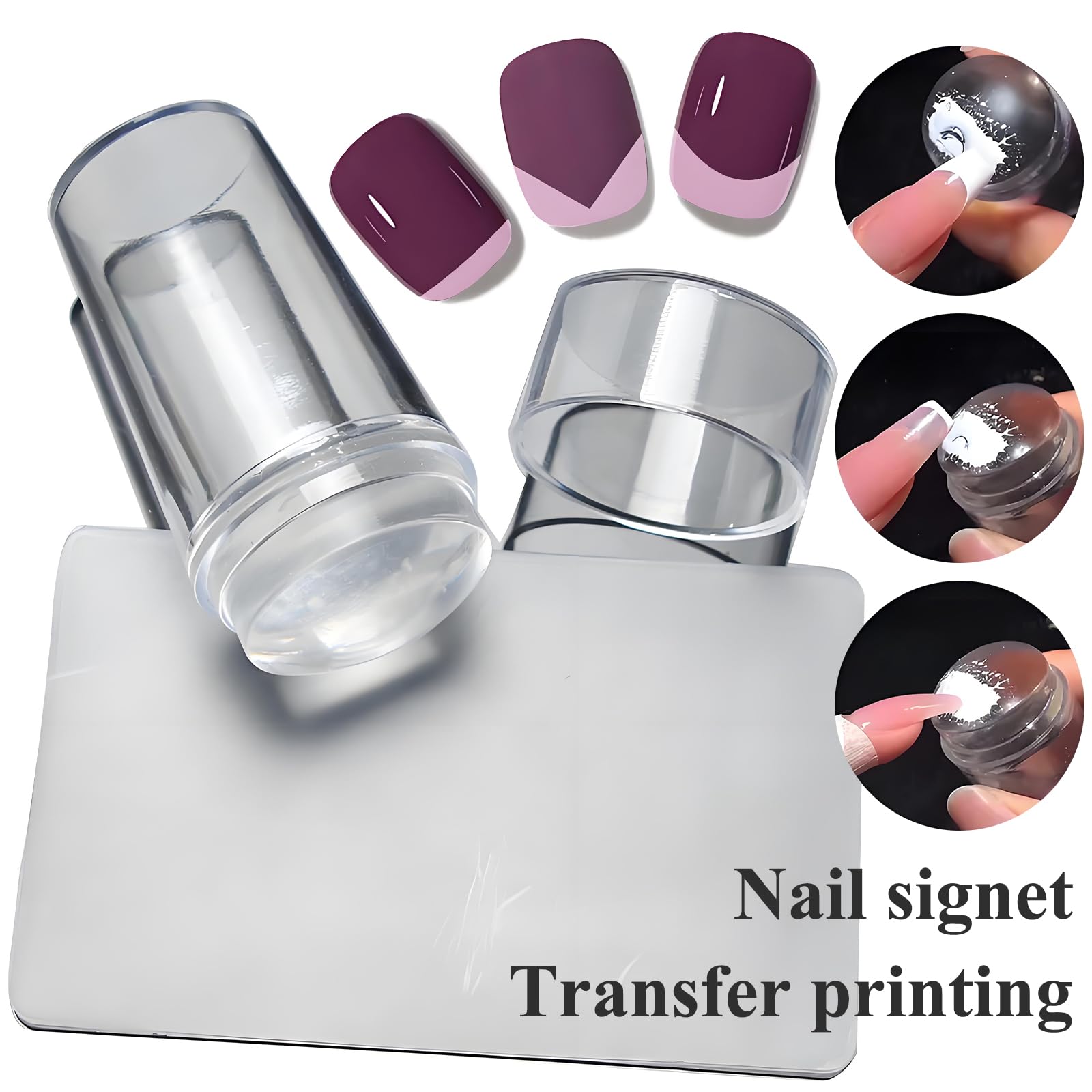 Close up of geometric and lace nail design templates