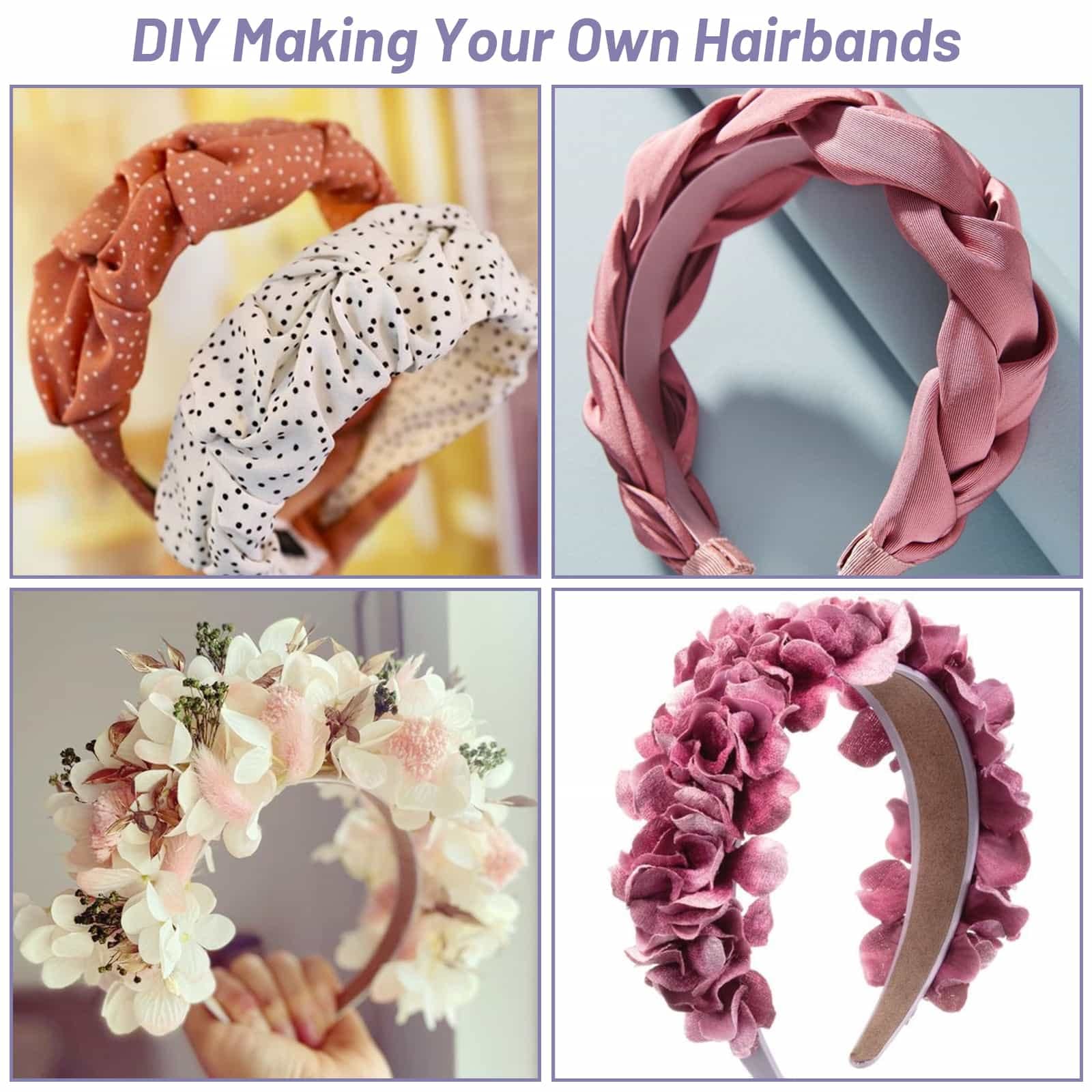 Women wearing comfortable Anezus anti-slip satin headbands