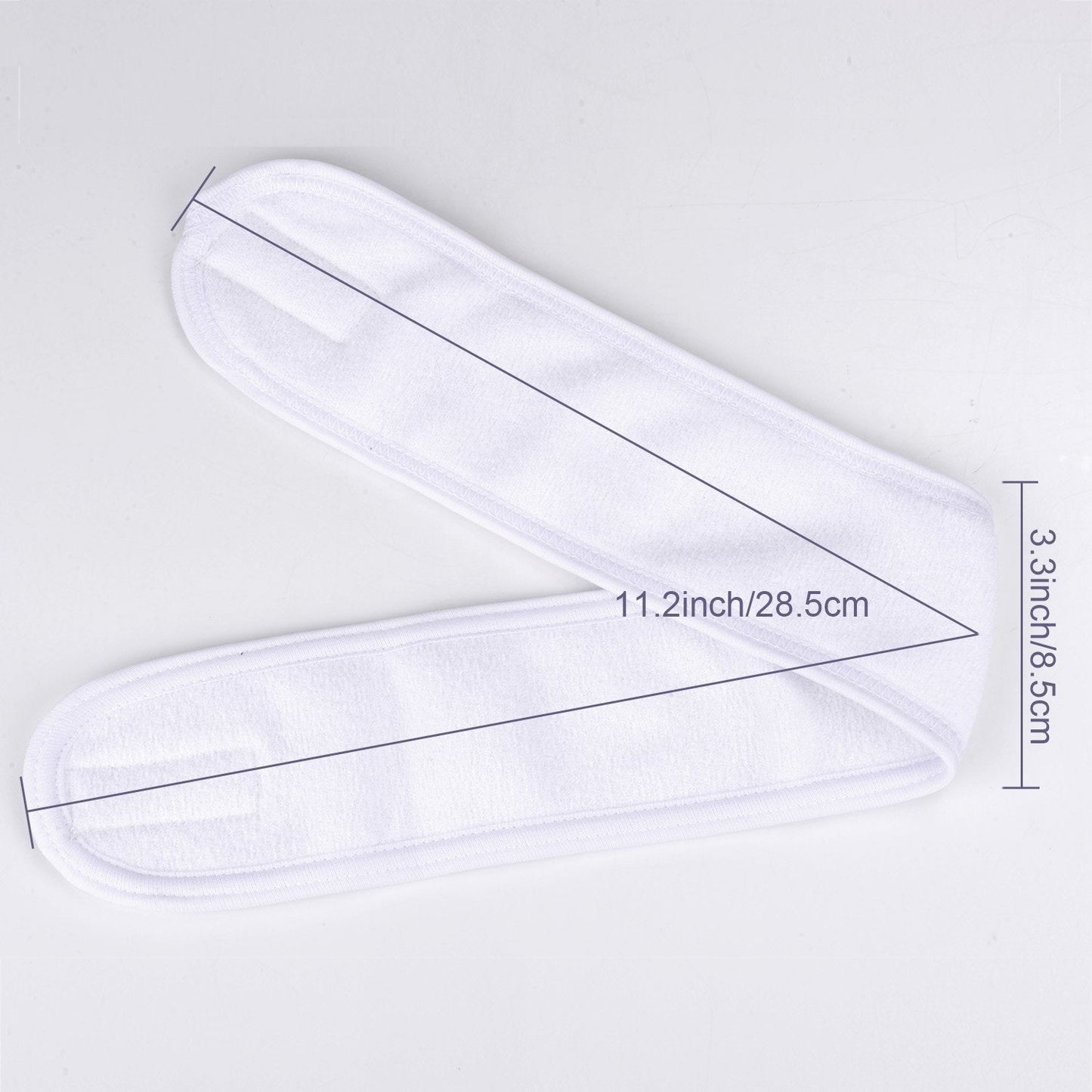 Whaline adjustable terry cloth headband with hook and loop closure