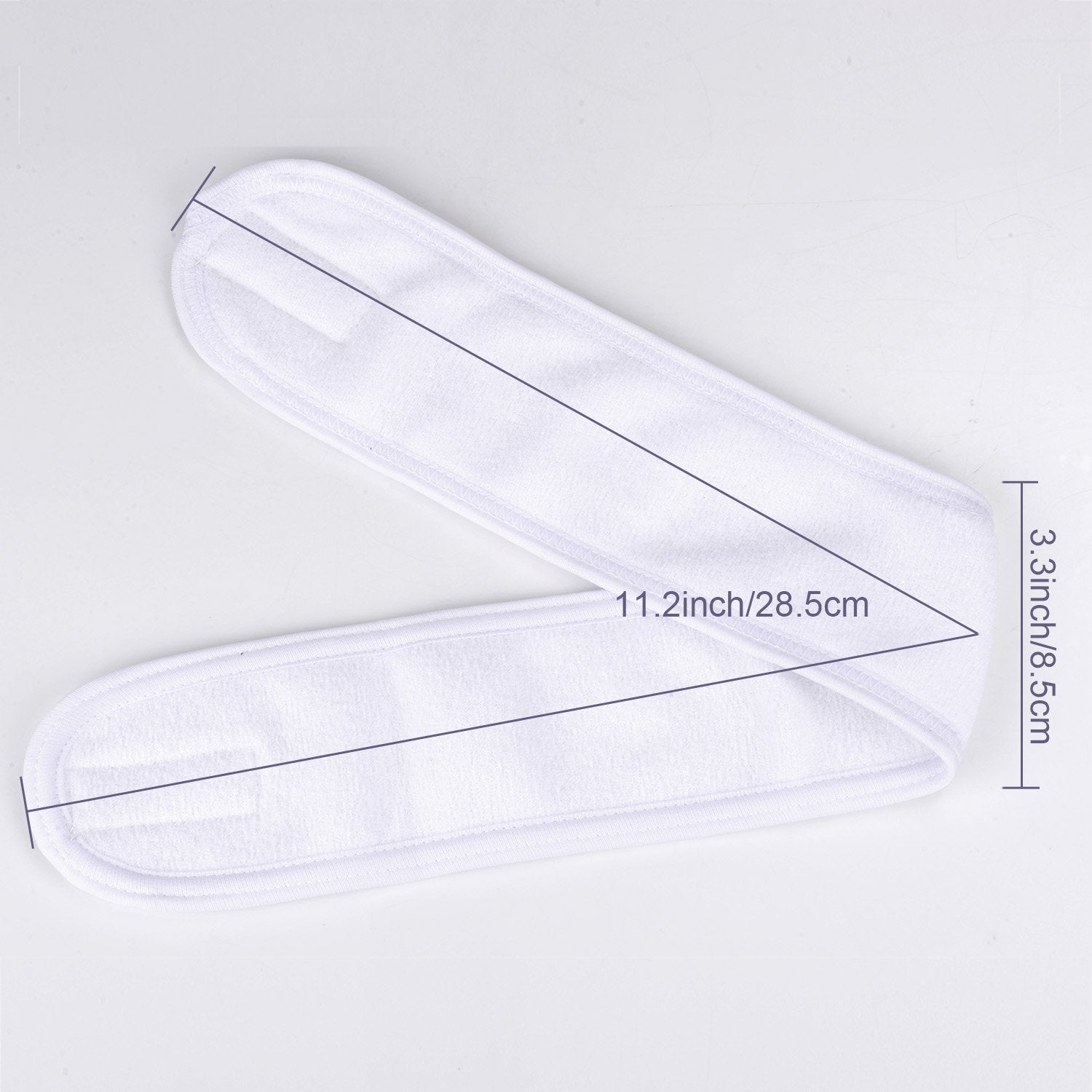 Whaline adjustable terry cloth headband with hook and loop closure