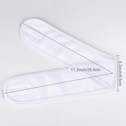 Whaline adjustable terry cloth headband with hook and loop closure