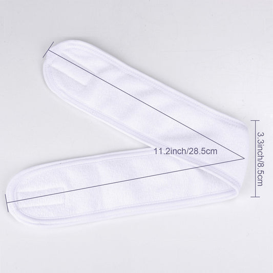 Whaline adjustable terry cloth headband with hook and loop closure