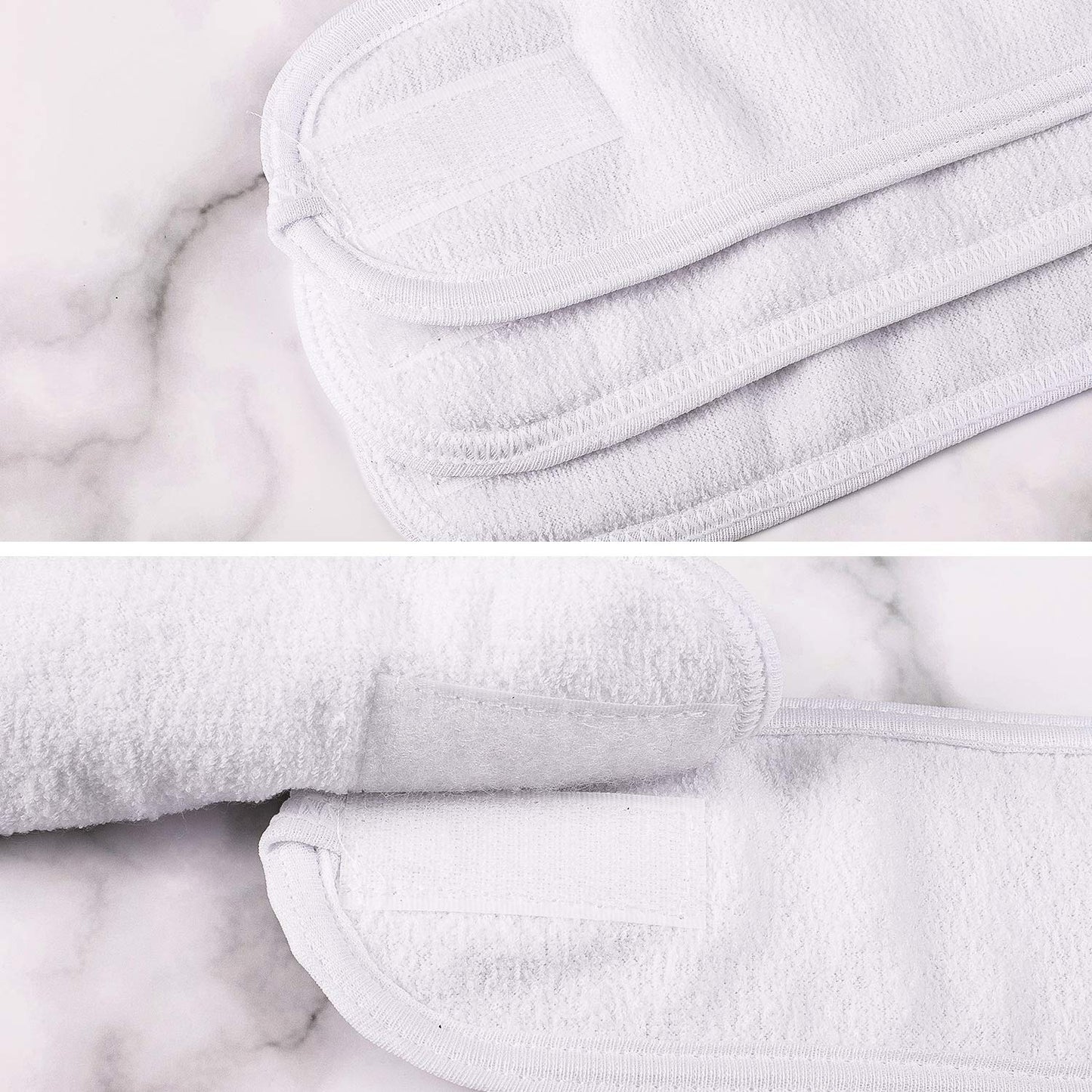 Whaline 4 count spa headband set for makeup application