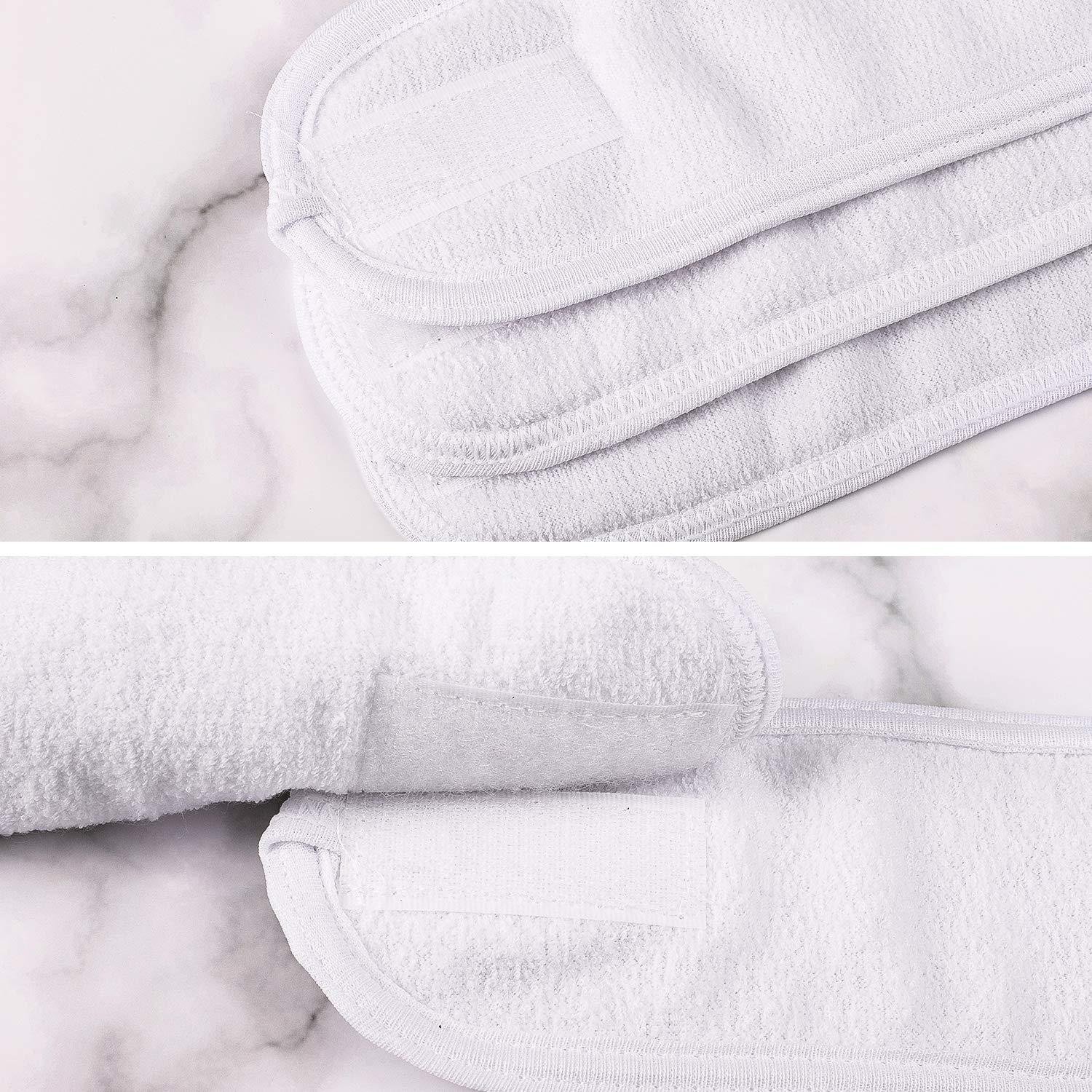 Whaline 4 count spa headband set for makeup application