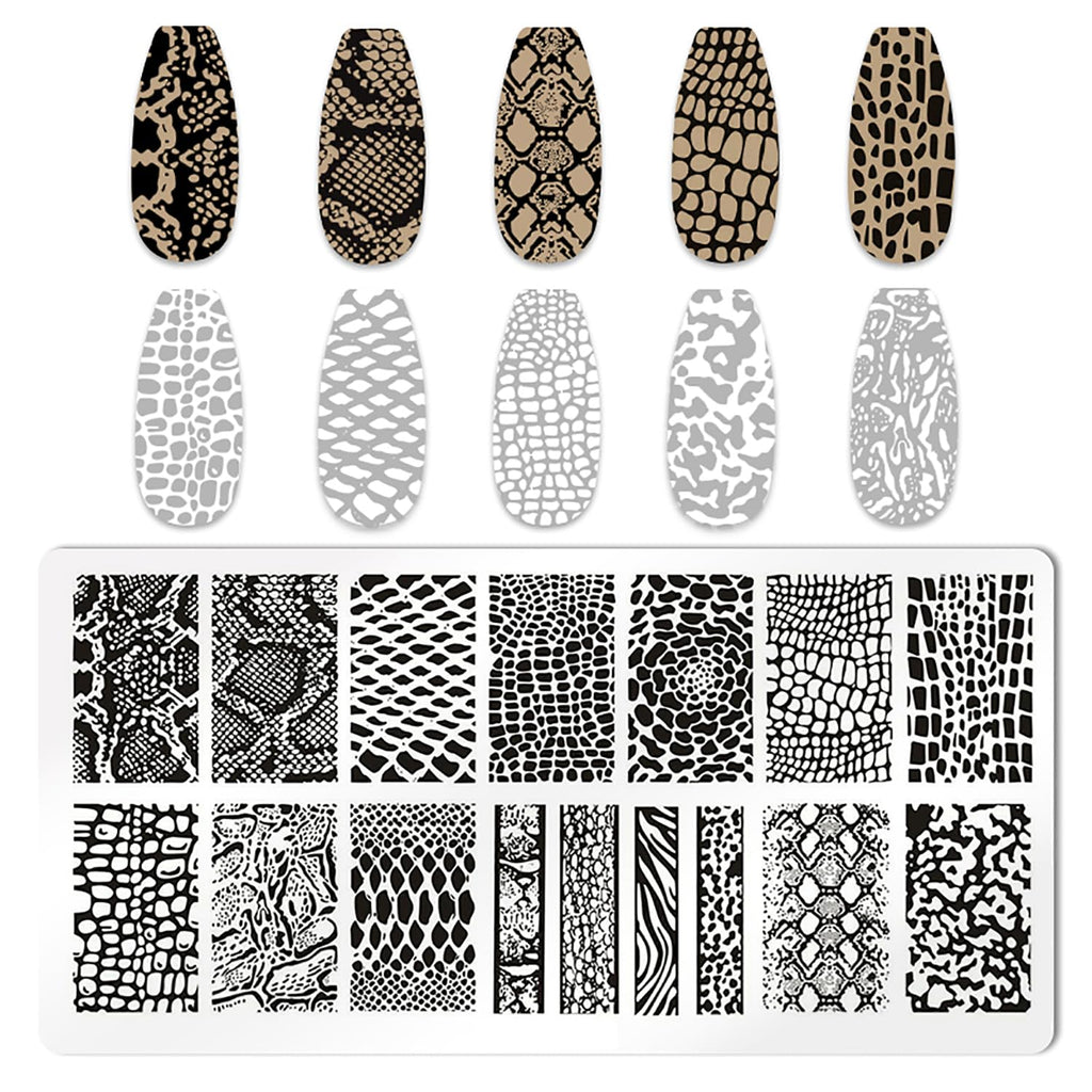 Close up of Molilon nail stamping plate etched pattern
