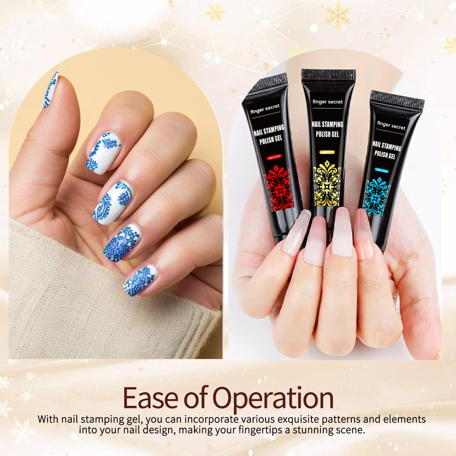 Close up view of transparent jelly stamper for nail art