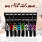 Nail art stamper kit components including scraper and jelly head