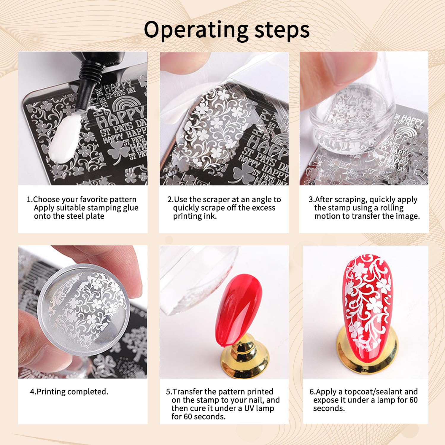 Top view of BS Agency professional nail stamping tool