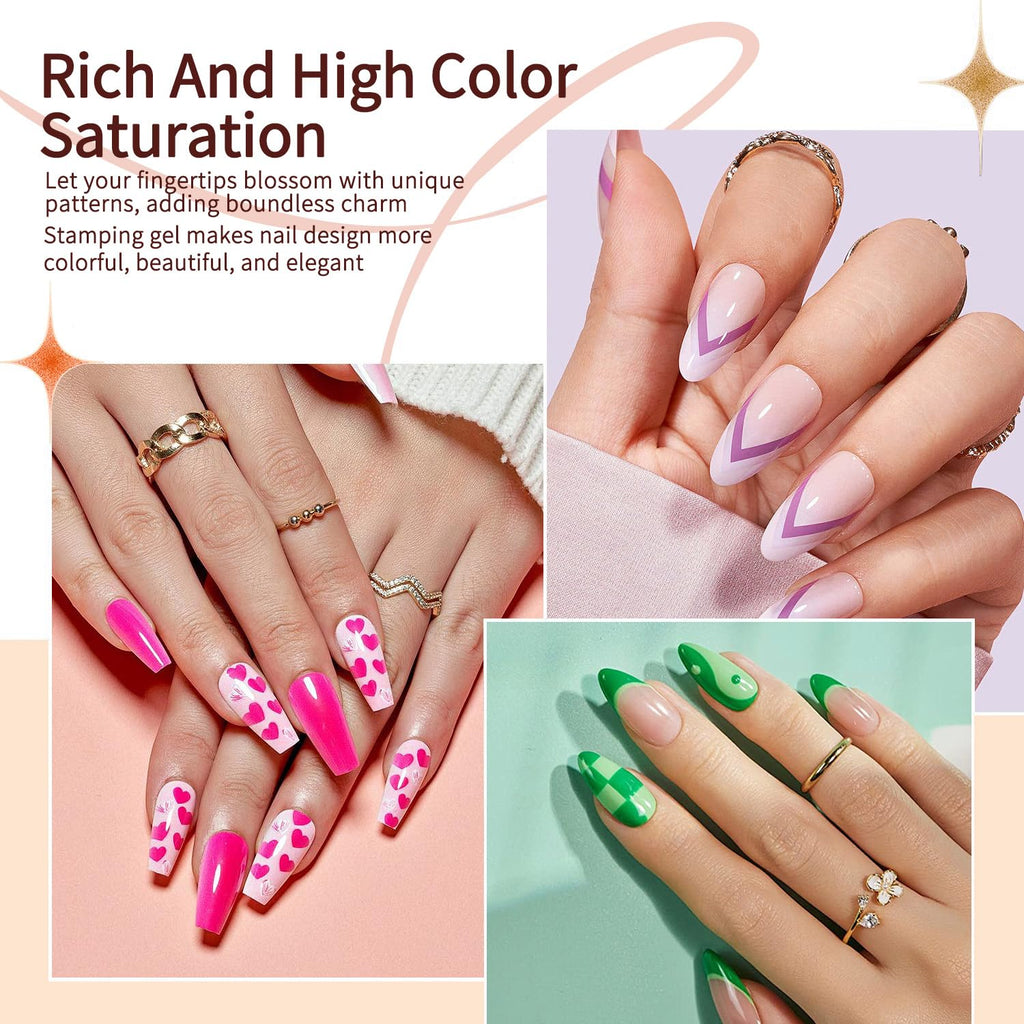 Side profile of short jelly stamper for nail design precision