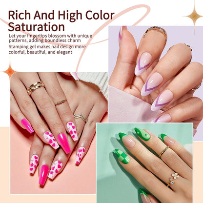 Side profile of short jelly stamper for nail design precision