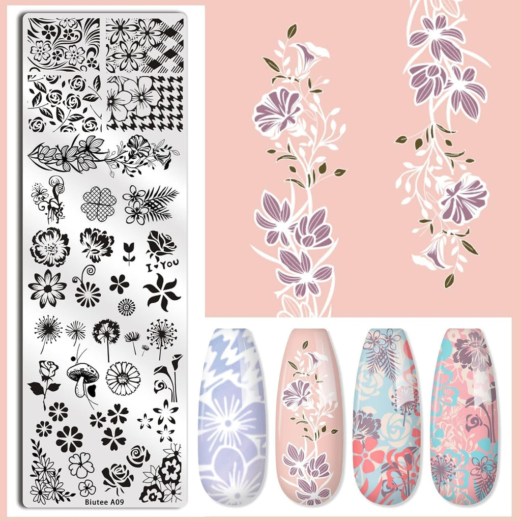 Biutee silicone nail stamper and scraper tool close up