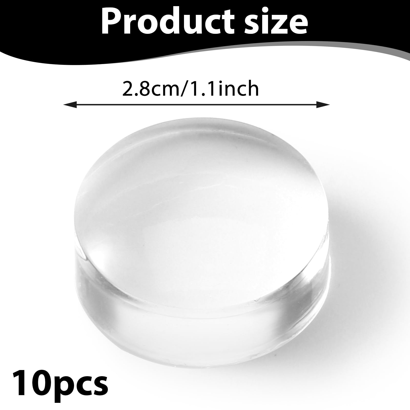 Ten pieces of 2.8 centimeter silicone stamping replacement heads