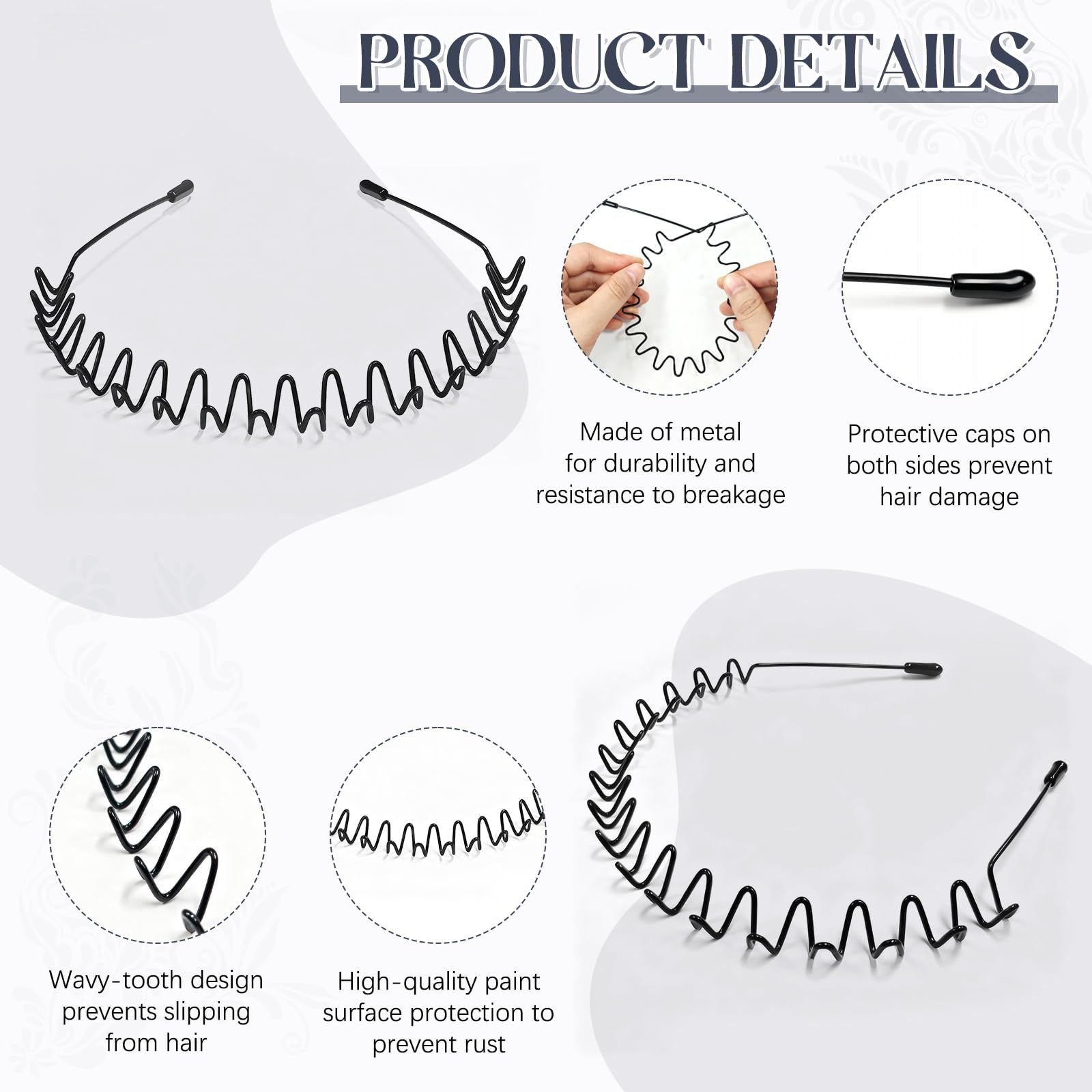 Zaszo unisex spring hair hoop showing flexibility and fit