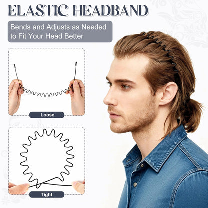 Top view of non slip metal hair band pair for daily use
