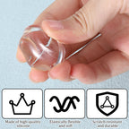 Using clear silicone stamper for DIY French manicure tips