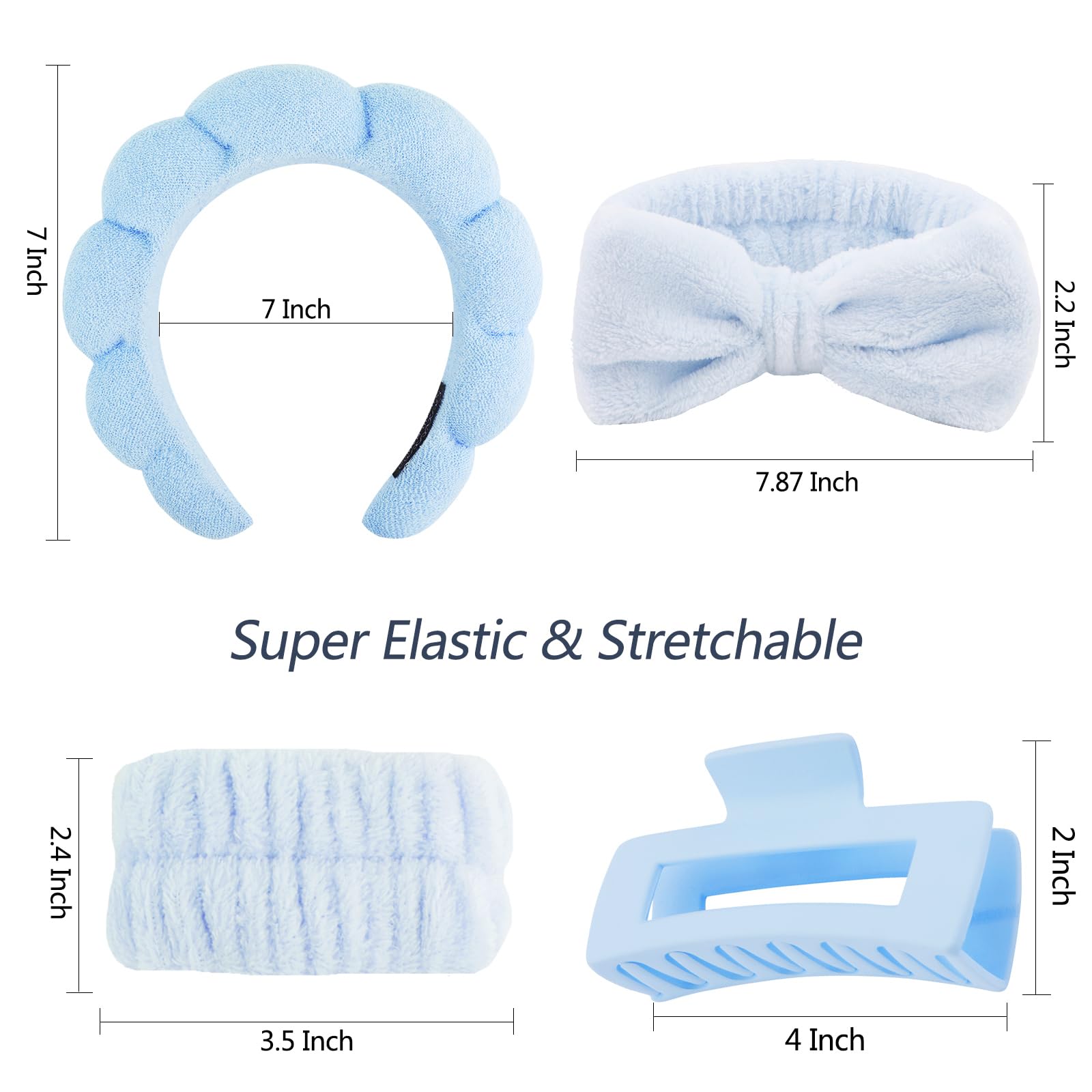 Soft microfiber sponge headband for face washing