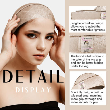 Person wearing Dreamlover non-slip wig grip band for lace front wig