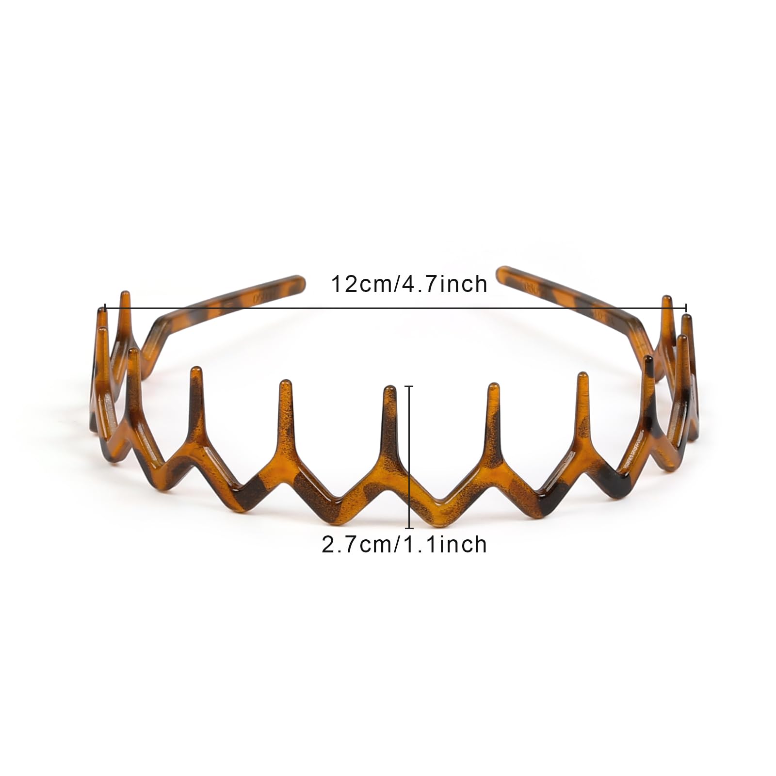 Wovowovo plastic comb headbands set of four