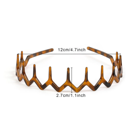 Wovowovo plastic comb headbands set of four