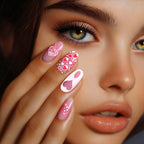 DIY manicure set featuring XOXO and lip patterns