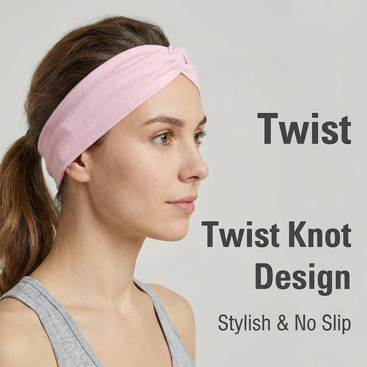 Luuao non slip knotted headbands for women yoga