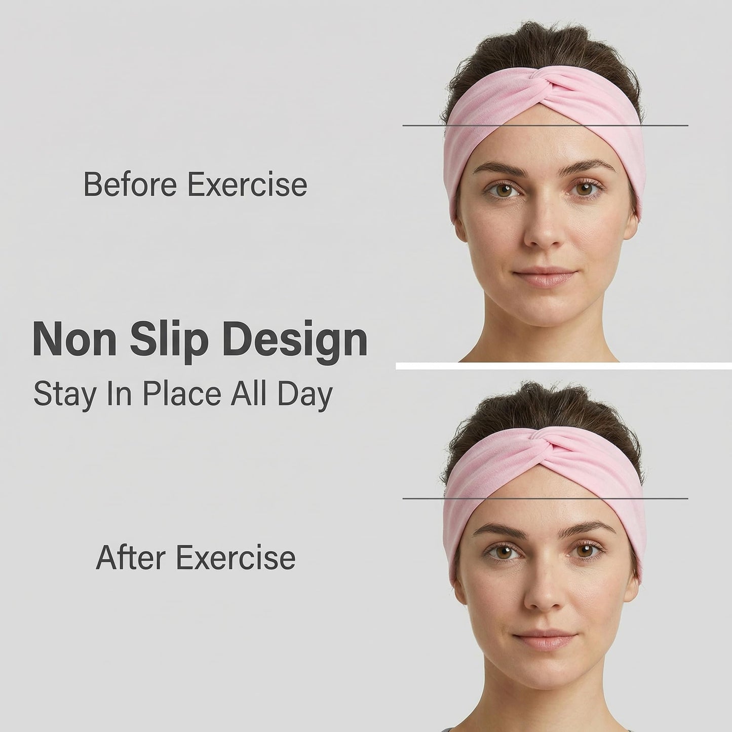 Luuao elastic workout hairbands assorted colors