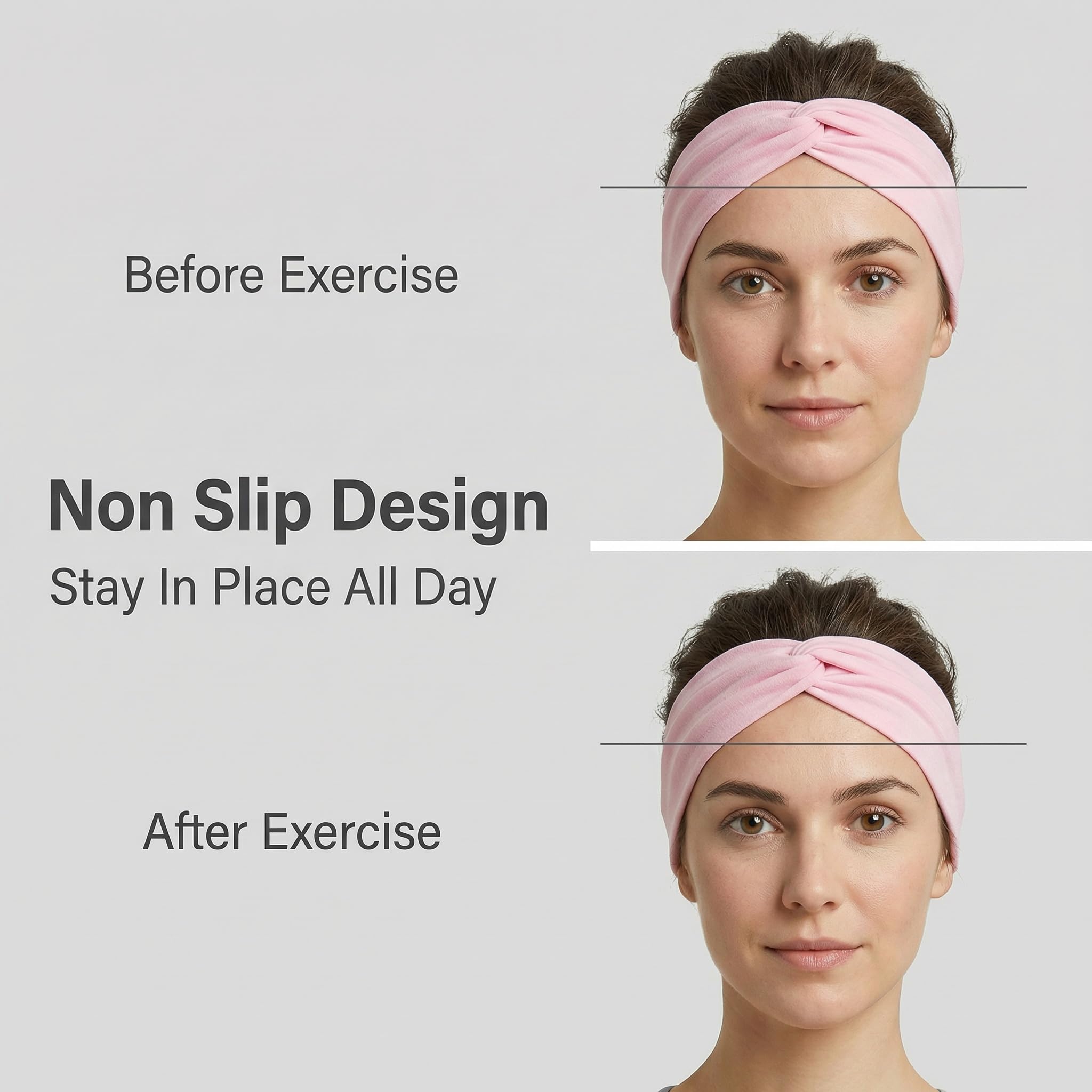 Luuao elastic workout hairbands assorted colors