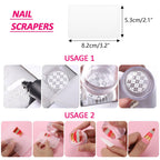 4 piece set of Saviland silicone nail stampers and scrapers.