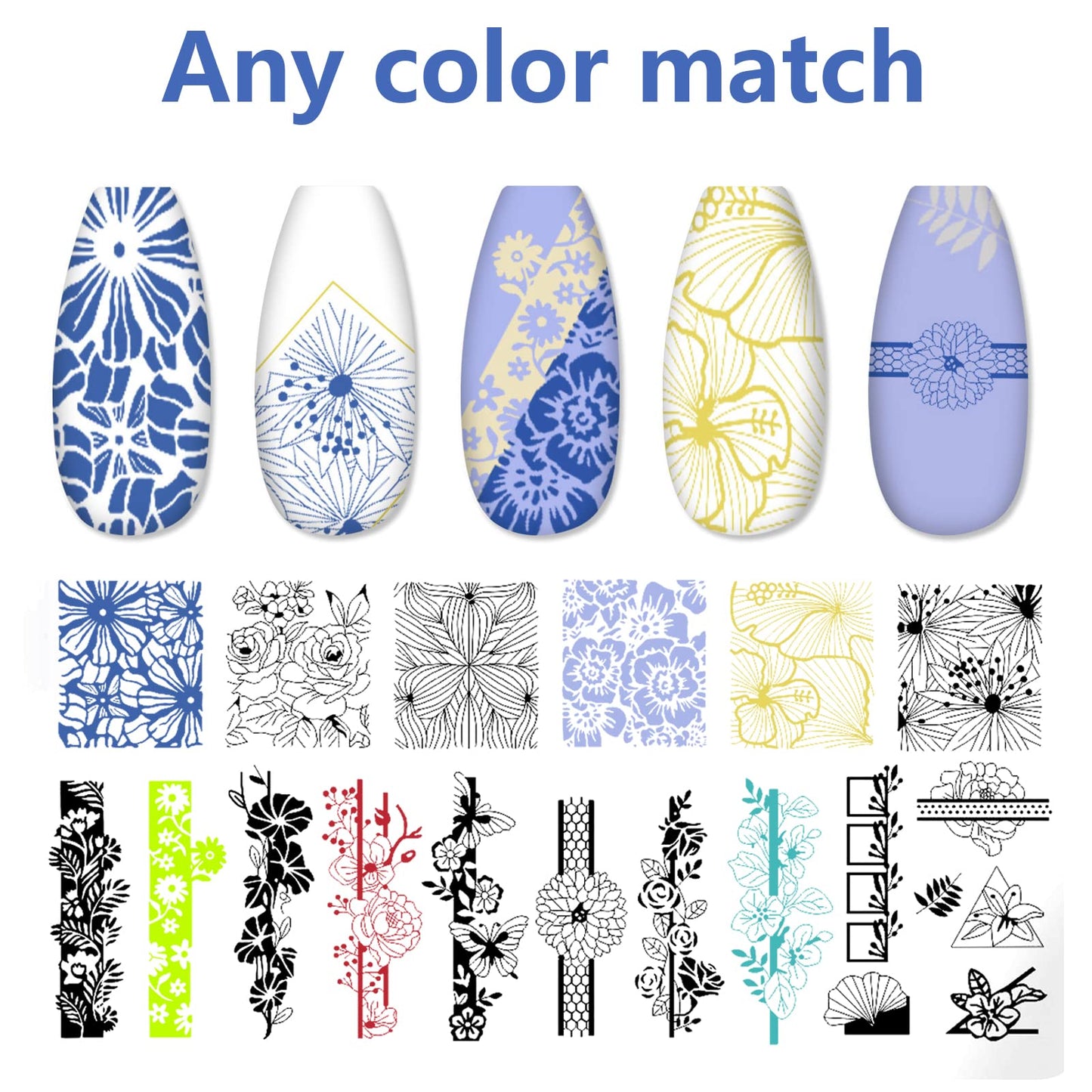 Nail art demonstration using LoveOurHome stamping kit