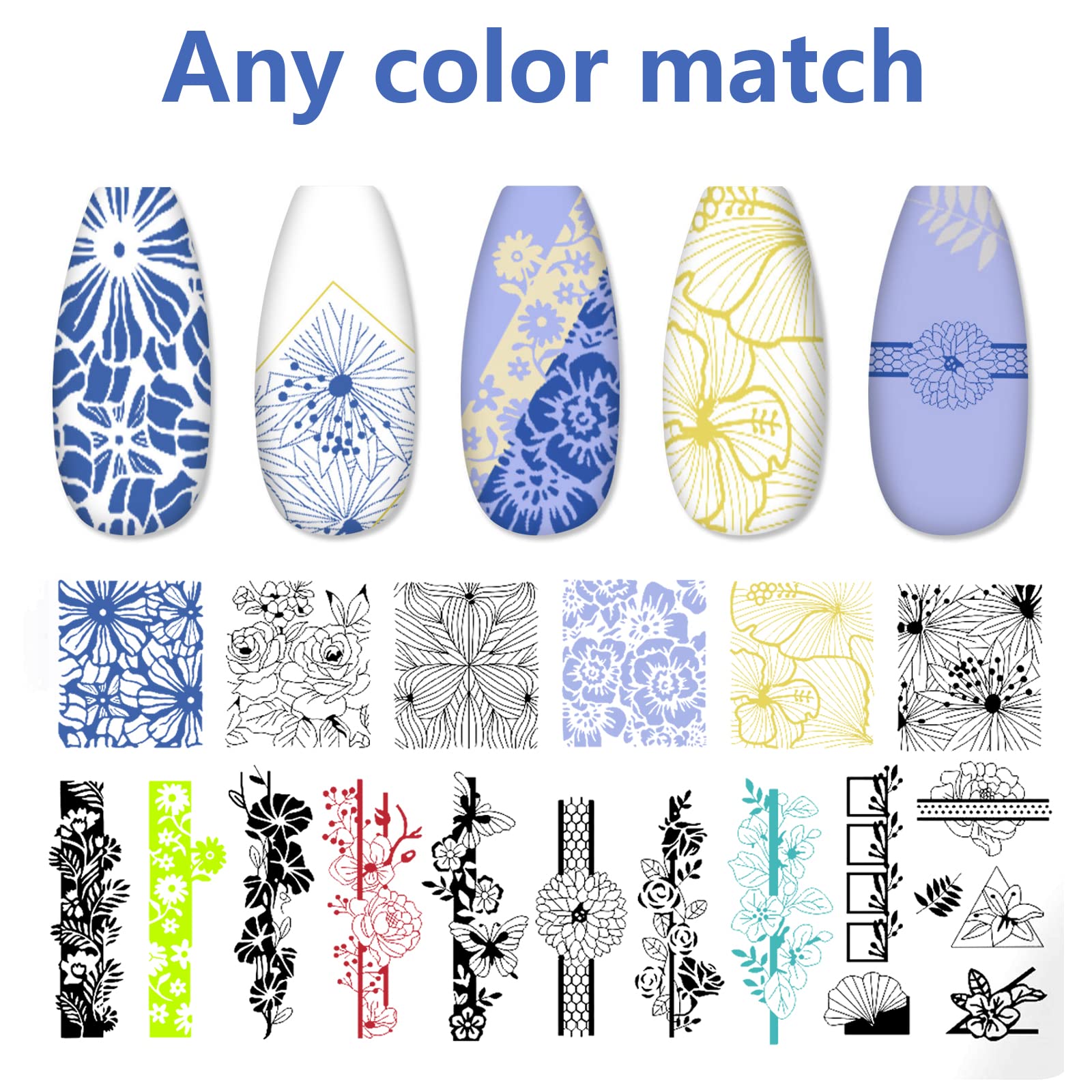Nail art demonstration using LoveOurHome stamping kit