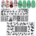 Professional grade stainless steel nail design templates
