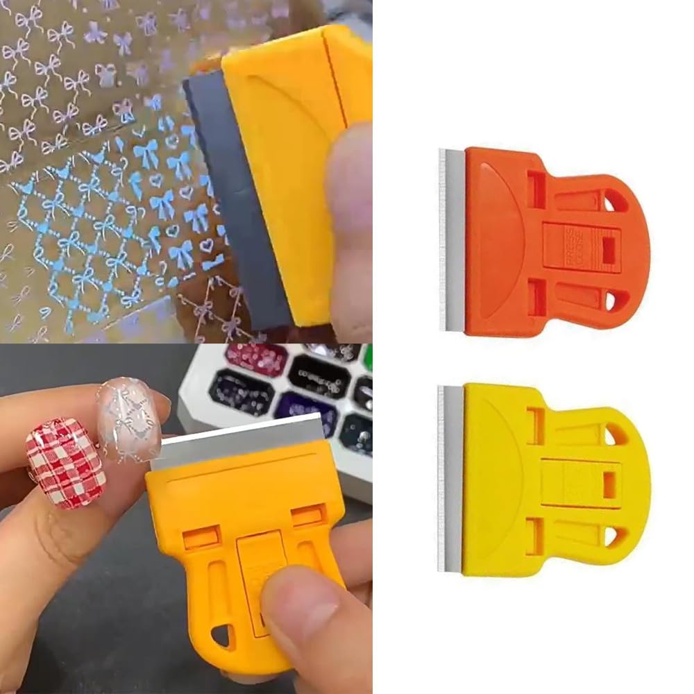 Portable nail art template glue remover tool